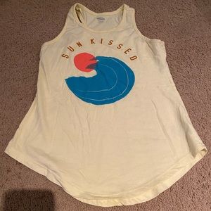 yellow old navy tank top for kids.
